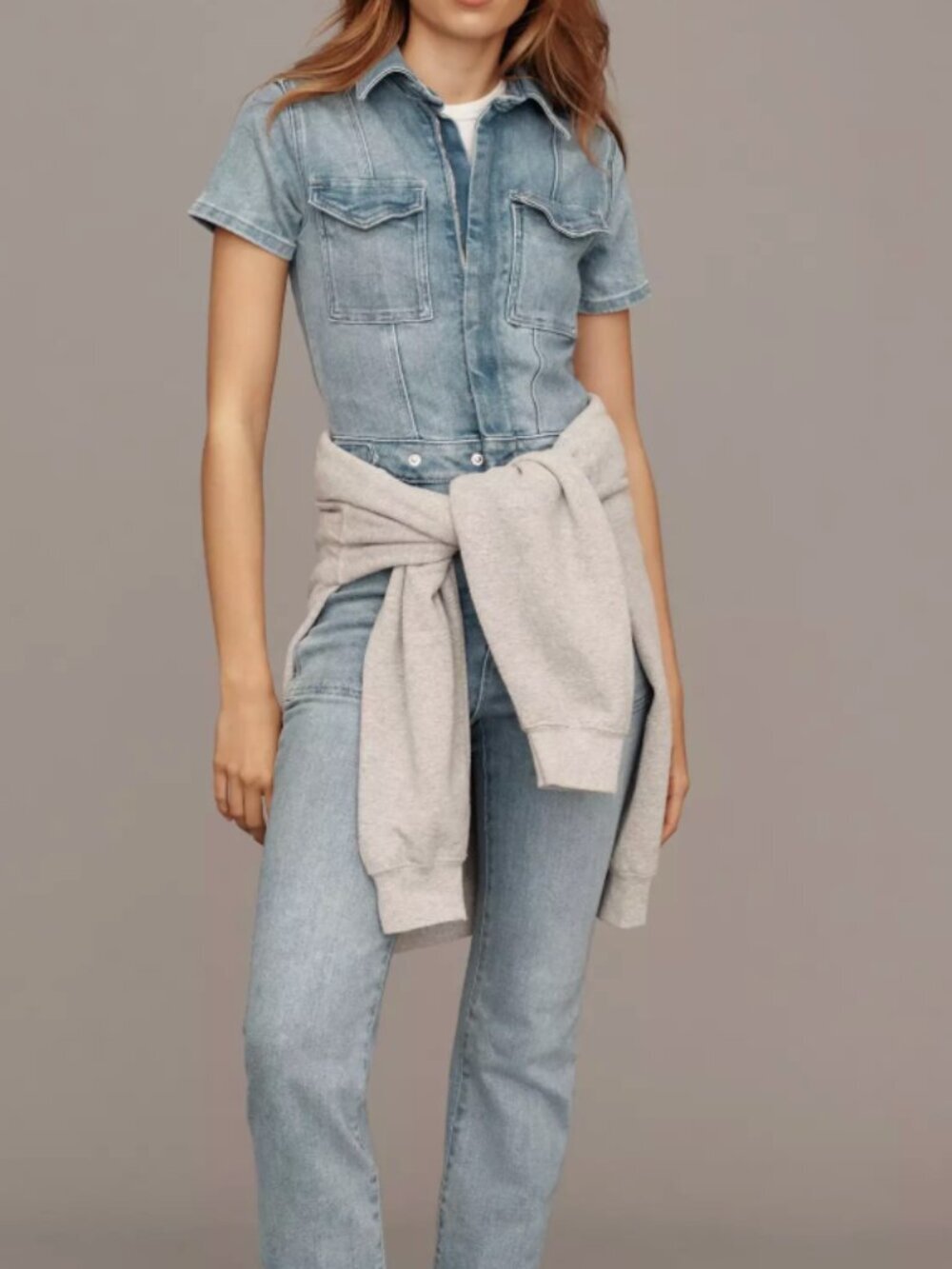 Good American Fit For Success Denim Jumpsuit